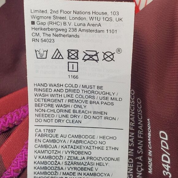 Athleta Hero Bloom Square Neck Tankini Size 34D/DD - Picture 11 of 11